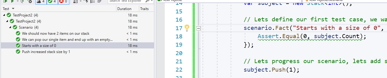 VS2019 Test explorer output VS2019 Test explorer output